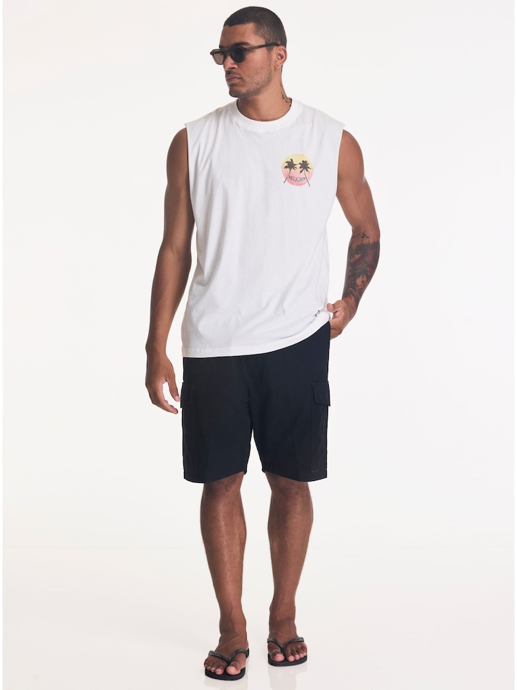 Religion White Sunset Sleeveless T-Shirt - Image 4 of 4