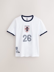 Inglaterra Blanca - Camiseta de fútbol con ribete - Imagen 6 de 9