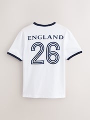 Inglaterra Blanca - Camiseta de fútbol con ribete - Imagen 7 de 9