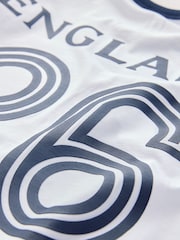Inglaterra Blanca - Camiseta de fútbol con ribete - Imagen 8 de 9