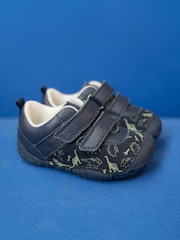 Start Rite Blue Roar Dino Nubuck And Leather Double Rip Tape Pre-Walkers - Image 1 of 7