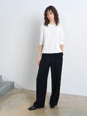 French Connection White Lily Mozart Short Sleeve Jumper - Image 4 of 6