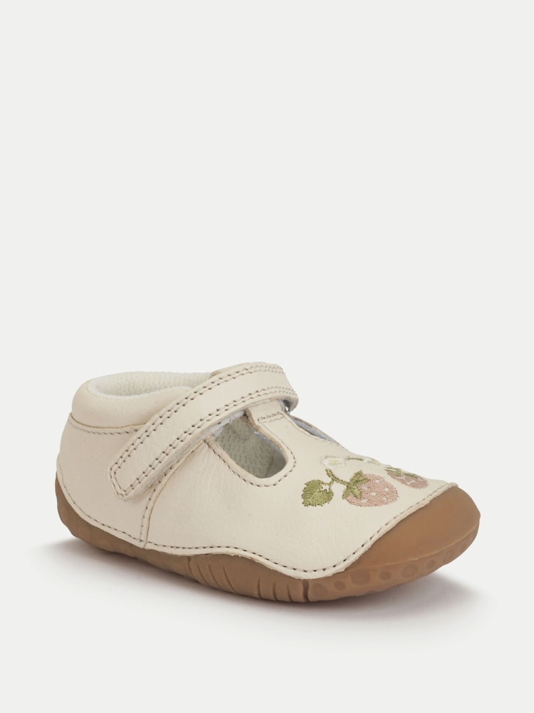 Start Rite Cream Squish T-Bar Rip Tape Pre-Walking Shoes - Image 2 of 7