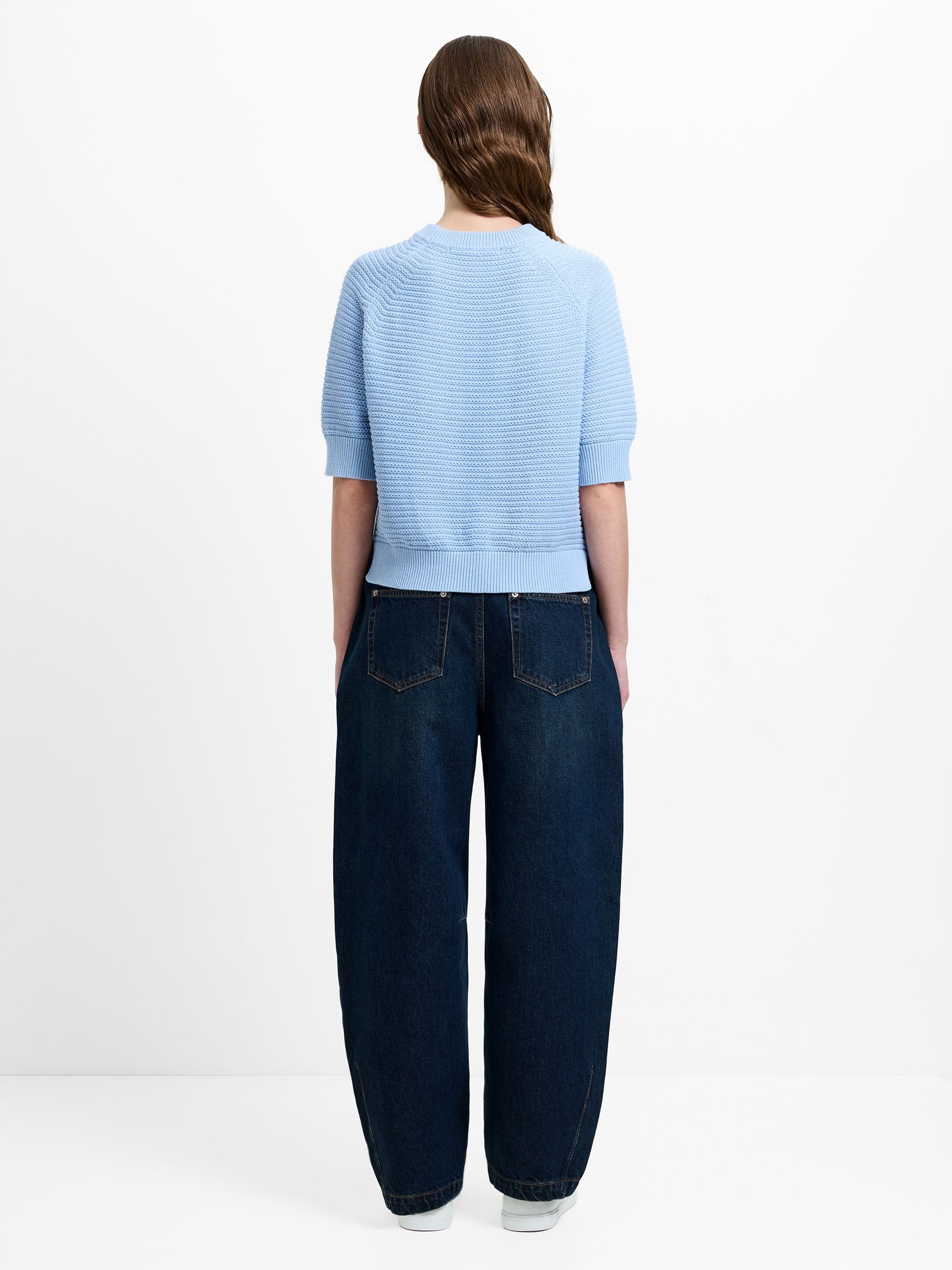 Buy French Connection Blue Lily Mozart Short Sleeve Jumper from