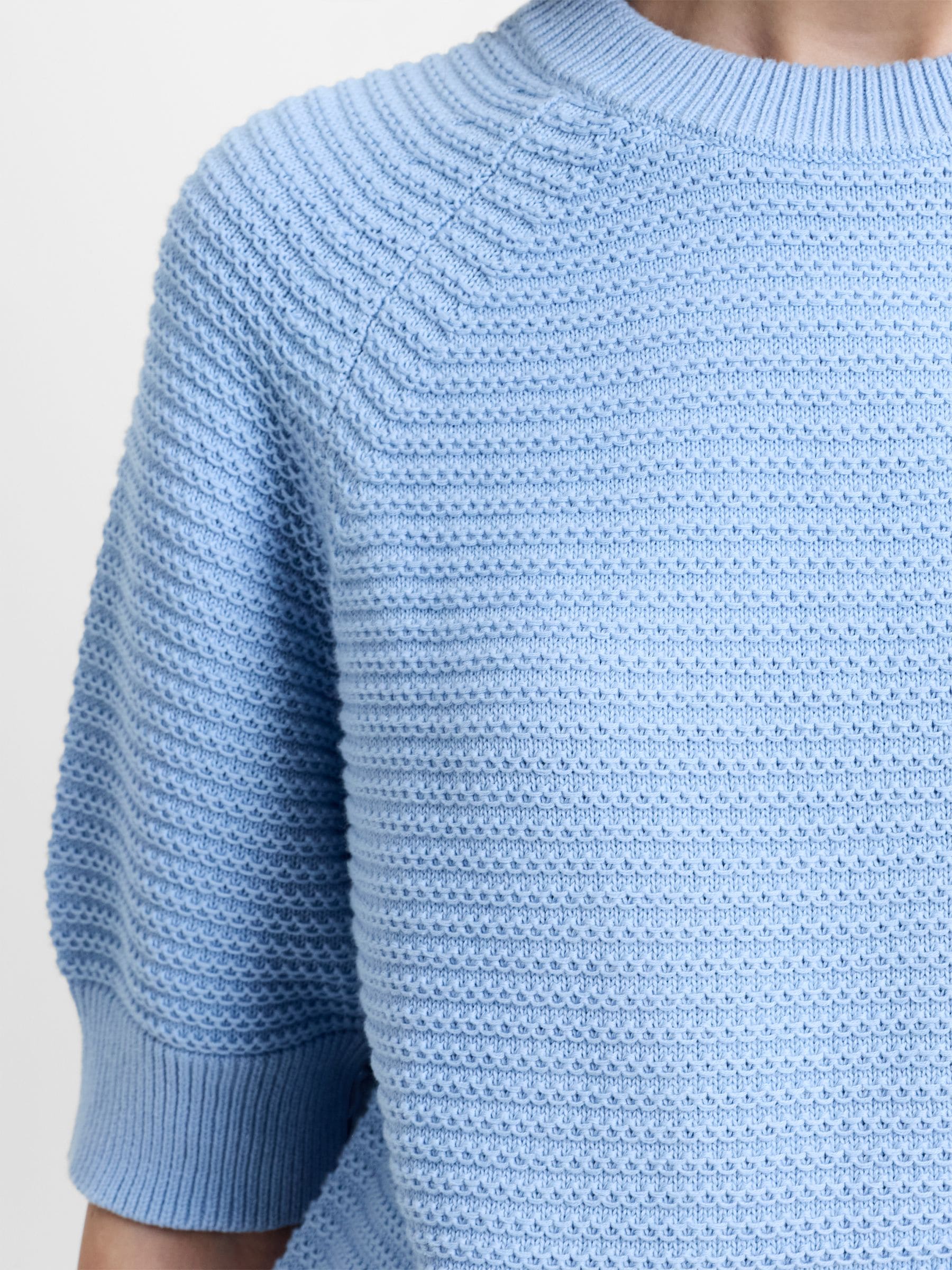 Buy French Connection Blue Lily Mozart Short Sleeve Jumper from
