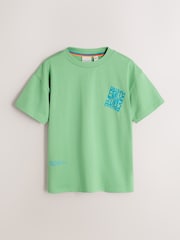 Paul Smith Junior Green/Ecru Graphic T-Shirts 3 Pack - Image 2 of 8