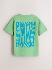 Paul Smith Junior Green/Ecru Graphic T-Shirts 3 Pack - Image 3 of 8