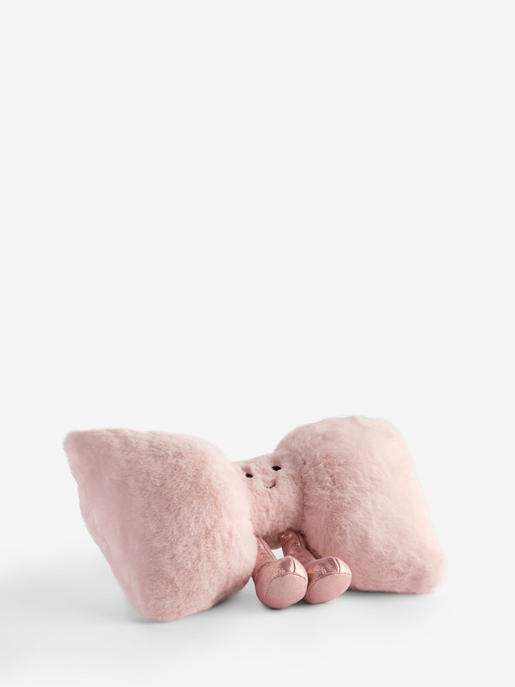 Just Pink 3D Faux Fur Bow Doorstop - Image 3 of 3 Just Pink 3D Faux Fur Bow Doorstop - Image 3 of 3