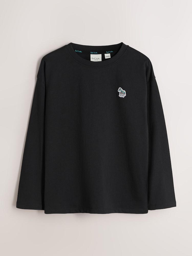 Paul Smith Junior Stone/Black/Red Signature Long Sleeve T-Shirts 3 Pack - Image 2 of 8