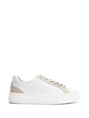 Moda in Pelle White Brosa Slab Trainers With Scallop Rand - Image 1 of 3