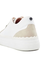Moda in Pelle White Brosa Slab Trainers With Scallop Rand - Image 2 of 3