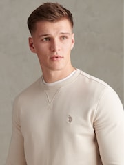 U.S. Polo Assn. Natural Classic Fit Mens Double Horsemen Sweatshirt - Image 4 of 9