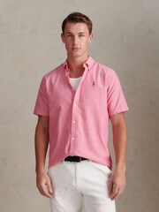 U.S. Polo Assn Pink Short Sleeve Oxford Shirt - Image 1 of 7
