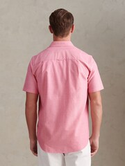 U.S. Polo Assn Pink Short Sleeve Oxford Shirt - Image 4 of 7