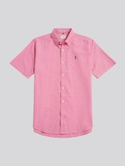 U.S. Polo Assn Pink Short Sleeve Oxford Shirt - Image 5 of 7