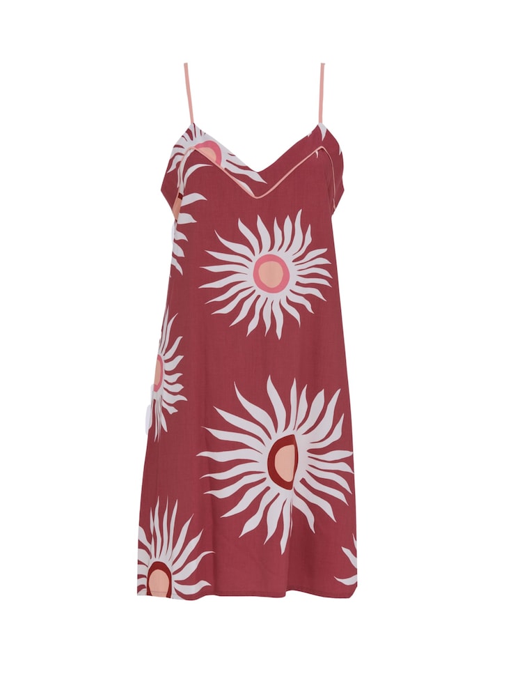 Fable and Eve Abstract Sun Print Strappy Short Nightdress - תמונה 3 מתוך 3 Fable and Eve Abstract Sun Print Strappy Short Nightdress - תמונה 3 מתוך 3