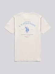 Cream - U.S. Polo Assn Spirit Of Sport Back Graphic T-Shirt - Imaginea 6 din 9