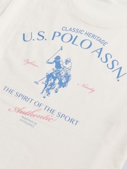 Cream - U.S. Polo Assn Spirit Of Sport Back Graphic T-Shirt - Imaginea 8 din 9
