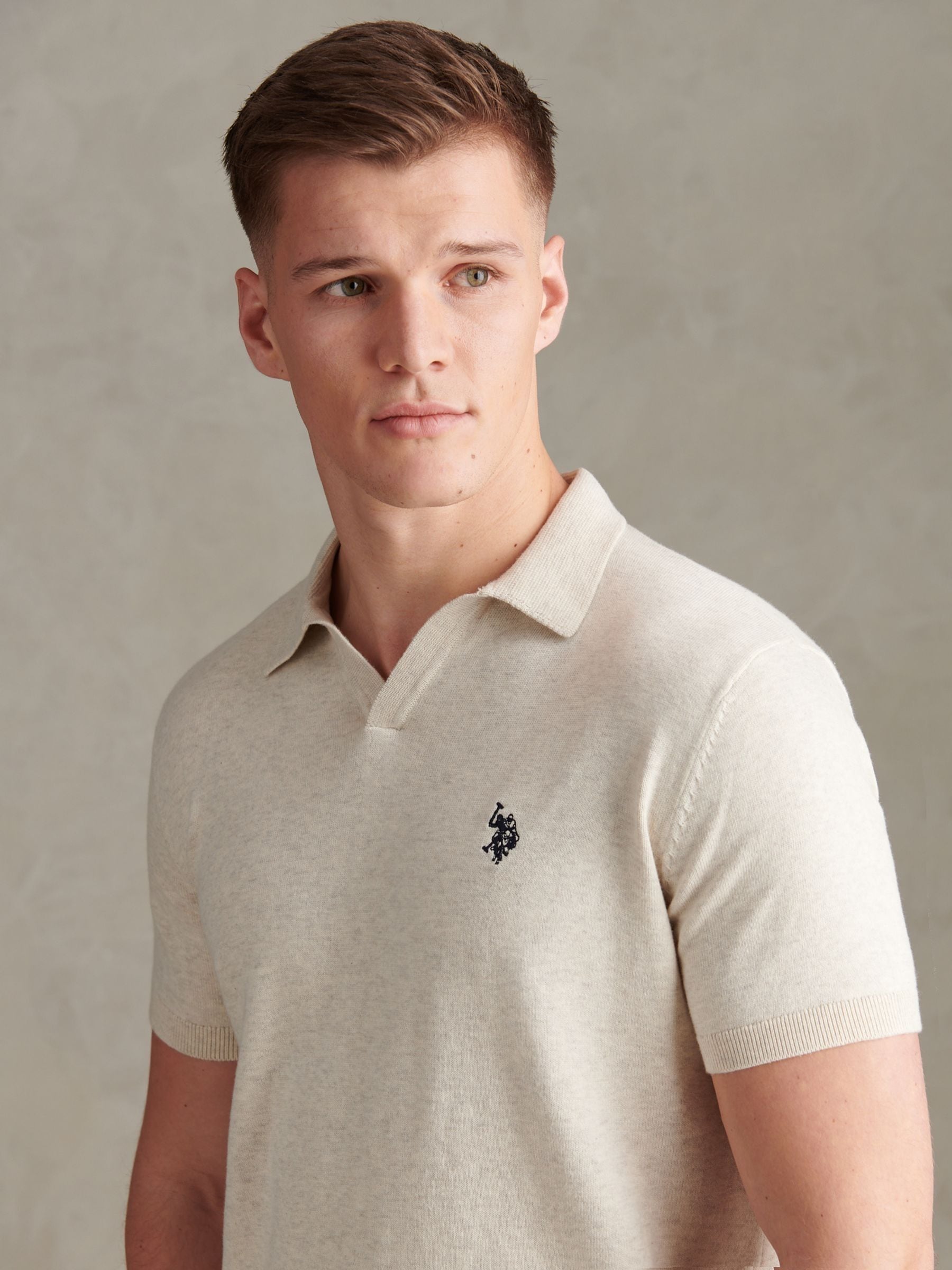 Comprar Natural - Camisa polo Revere Double Horsemen de algodão