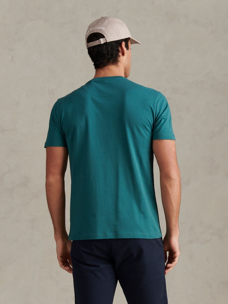 U.S. Polo Assn Green Signature Arch Print T-Shirt - Image 2 of 4