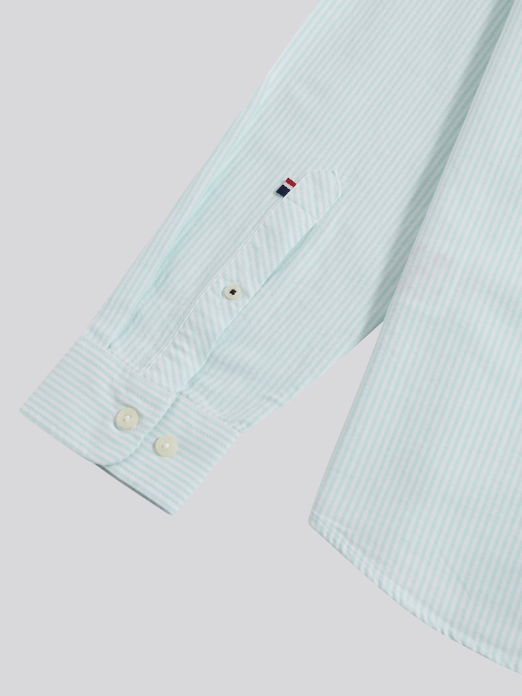 U.S. Polo Assn Green Oxford Stripe  Shirt - Image 10 of 10