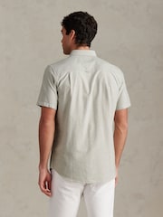 U.S. Polo Assn Green Short Sleeve Oxford Shirt - Image 4 of 7