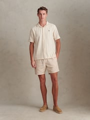 U.S. Polo Assn Natural Stripe Open Collar Short Sleeve Shirt - Image 3 of 7