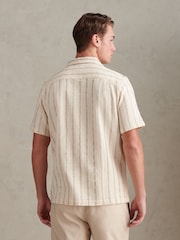U.S. Polo Assn Natural Stripe Open Collar Short Sleeve Shirt - Image 4 of 7