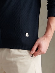 U.S. Polo Assn Herringbone Full Zip Funnel Pullover - Bild 2 von 8