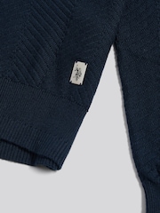 U.S. Polo Assn Herringbone Full Zip Funnel Pullover - Bild 7 von 8