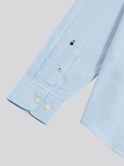 U.S. Polo Assn Blue Peached Oxford Shirt - Image 8 of 8