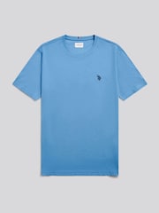 Albastru - U.S. Polo Assn. Tricou cu model caimuflaj dublu - Imaginea 5 din 6