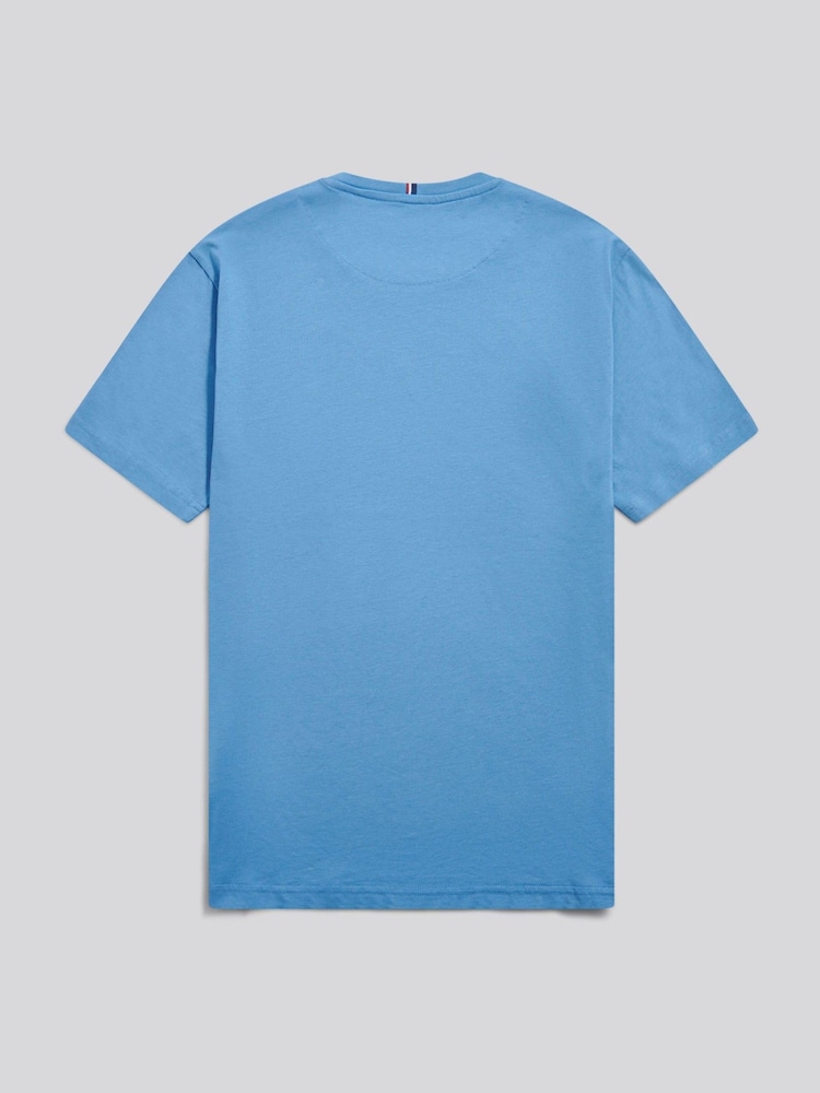 Albastru - U.S. Polo Assn. Tricou cu model caimuflaj dublu - Imaginea 6 din 6