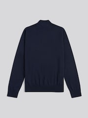U.S. Polo Assn. Navy Blue Cotton Quarter Zip Funnel Jumper - Image 6 of 7
