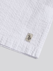 U.S. Polo Assn White Seersucker Revere Short Sleeve Shirt - Image 7 of 7