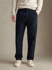 U.S. Polo Assn. Blue Pleat Front Lightweight Chino Trousers - Image 1 of 8