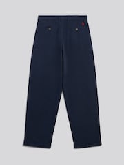 U.S. Polo Assn. Blue Pleat Front Lightweight Chino Trousers - Image 6 of 8