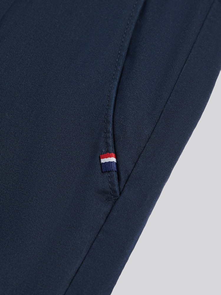 U.S. Polo Assn. Blue Pleat Front Lightweight Chino Trousers - Image 8 of 8