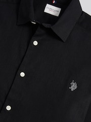 U.S. Polo Assn Black Linen Blend Shirt - Image 3 of 3