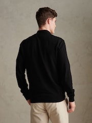 U.S. Polo Assn. Black Cotton Quarter Zip Funnel Jumper - Image 4 of 7