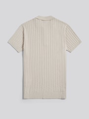 U.S. Polo Assn Natural Zip Knit Short Sleeve Polo Shirt - Image 6 of 7