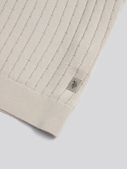 U.S. Polo Assn Natural Zip Knit Short Sleeve Polo Shirt - Image 7 of 7