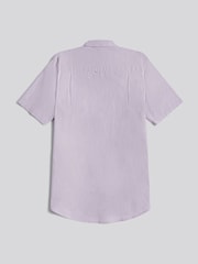 U.S. Polo Assn Purple Linen Blend Short Sleeve Shirt - Image 6 of 7