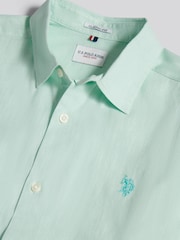 U.S. Polo Assn Green Linen Blend Shirt - Image 7 of 7