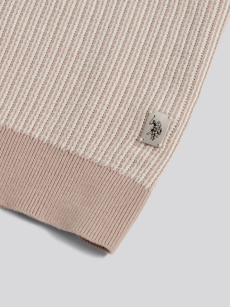 U.S. Polo Assn Natural Cotton Vertical Texture Knit T-Shirt - Image 7 of 7