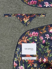 ירוק - רכיסה כפולה - Skopes ג'וד ז'קט חליפת חליפת טוויד מחויט - תמונה 13 מתוך 13