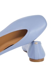 Modrá - Dune London Leather Hetta Ballet Pumps - Obrázek 8 z 8