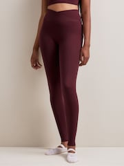 Sarkans - TALA Dayflex No Front Seam Wrap High Waist Full Leggings - Attēls 1 no 3