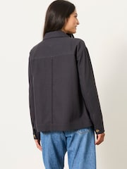 FatFace Charcoal Grey Isabelle Embroidered Jacket - Image 2 of 7