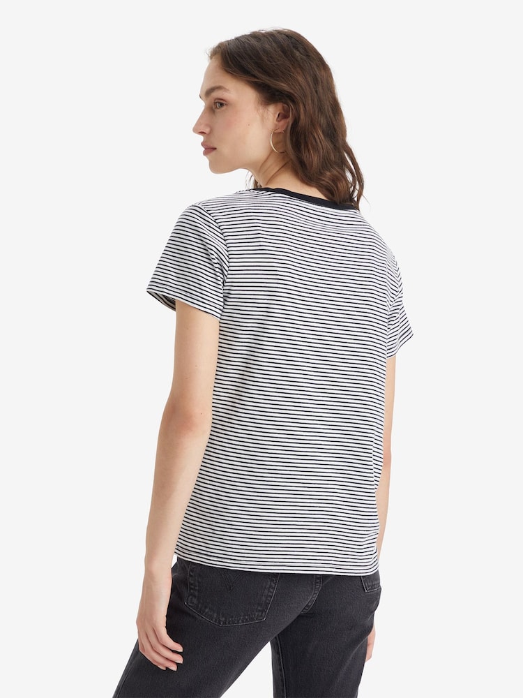 Levi's® Blue Perfect-V-Neck T-Shirt - Image 2 of 4 Levi's® Blue Perfect-V-Neck T-Shirt - Image 2 of 4